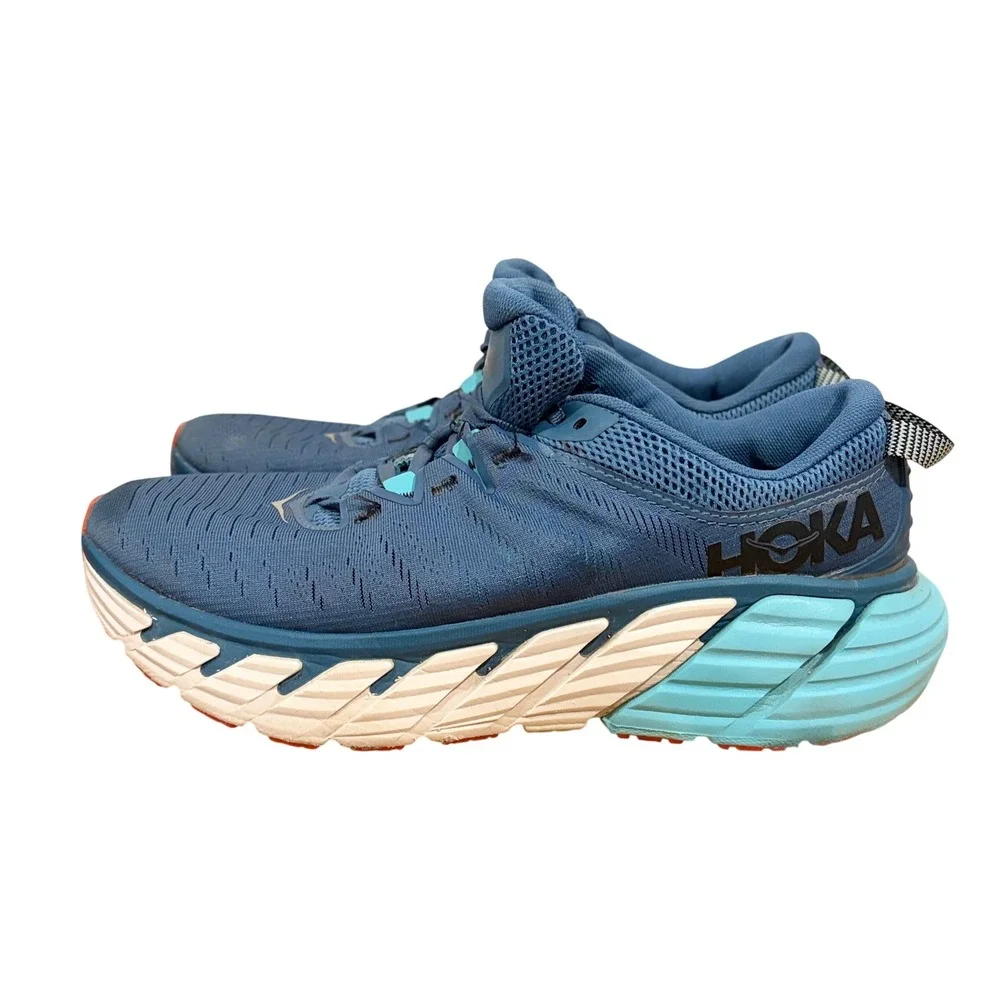 HOKA ONE ONE Gaviota 3 Mens Blue Fog Provincial Blue Running Shoes 1113520-BFPRB